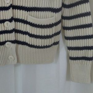 Chunky GAP cotton striped  cardigan- xs petite